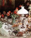 Carl Larsson "En la mesa", 1900